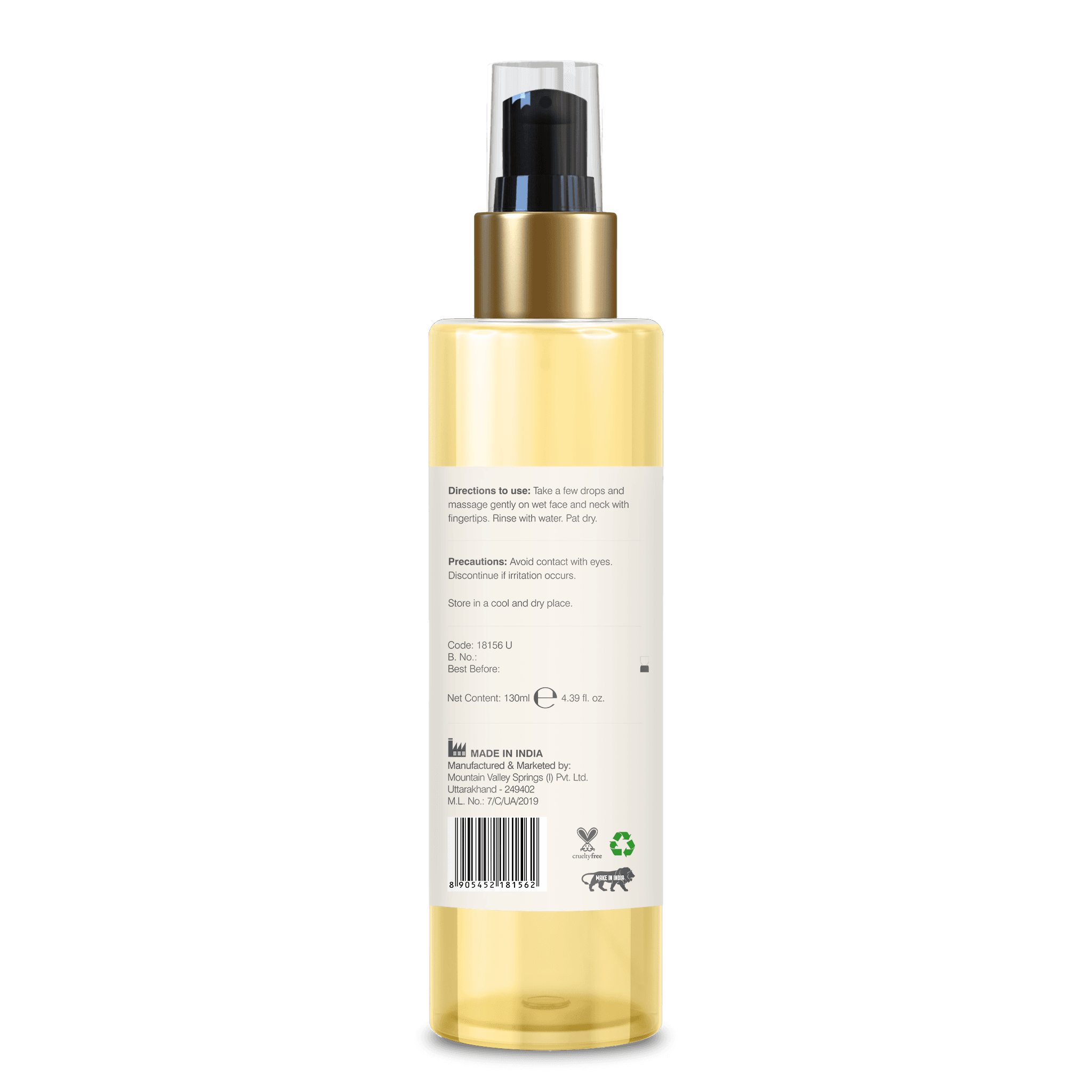 Delicate Facial Cleanser Mashobra Honey Lemon and Rosewater