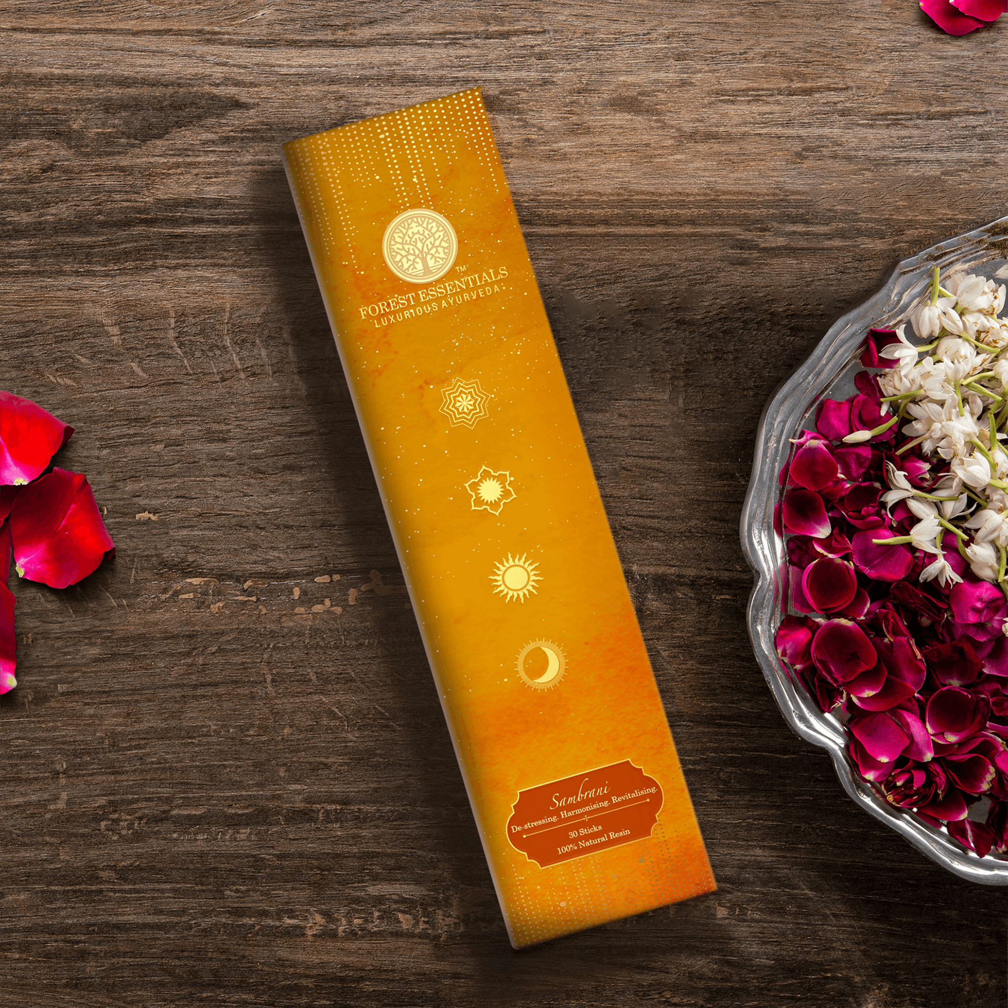 Forest Essentials Sambrani De-stressing. Harmonising. Revitalising  Incense Sticks 30 Sticks