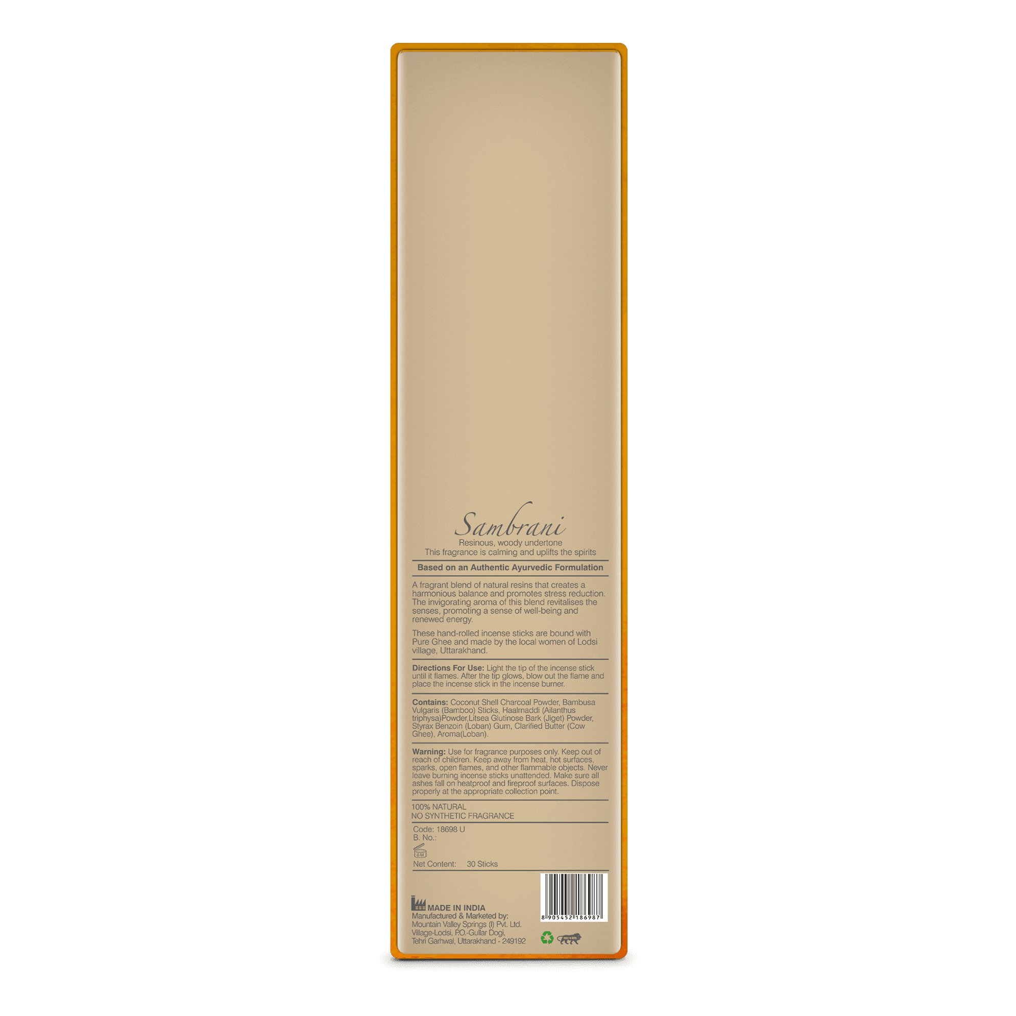 Forest Essentials Sambrani De-stressing. Harmonising. Revitalising  Incense Sticks 30 Sticks