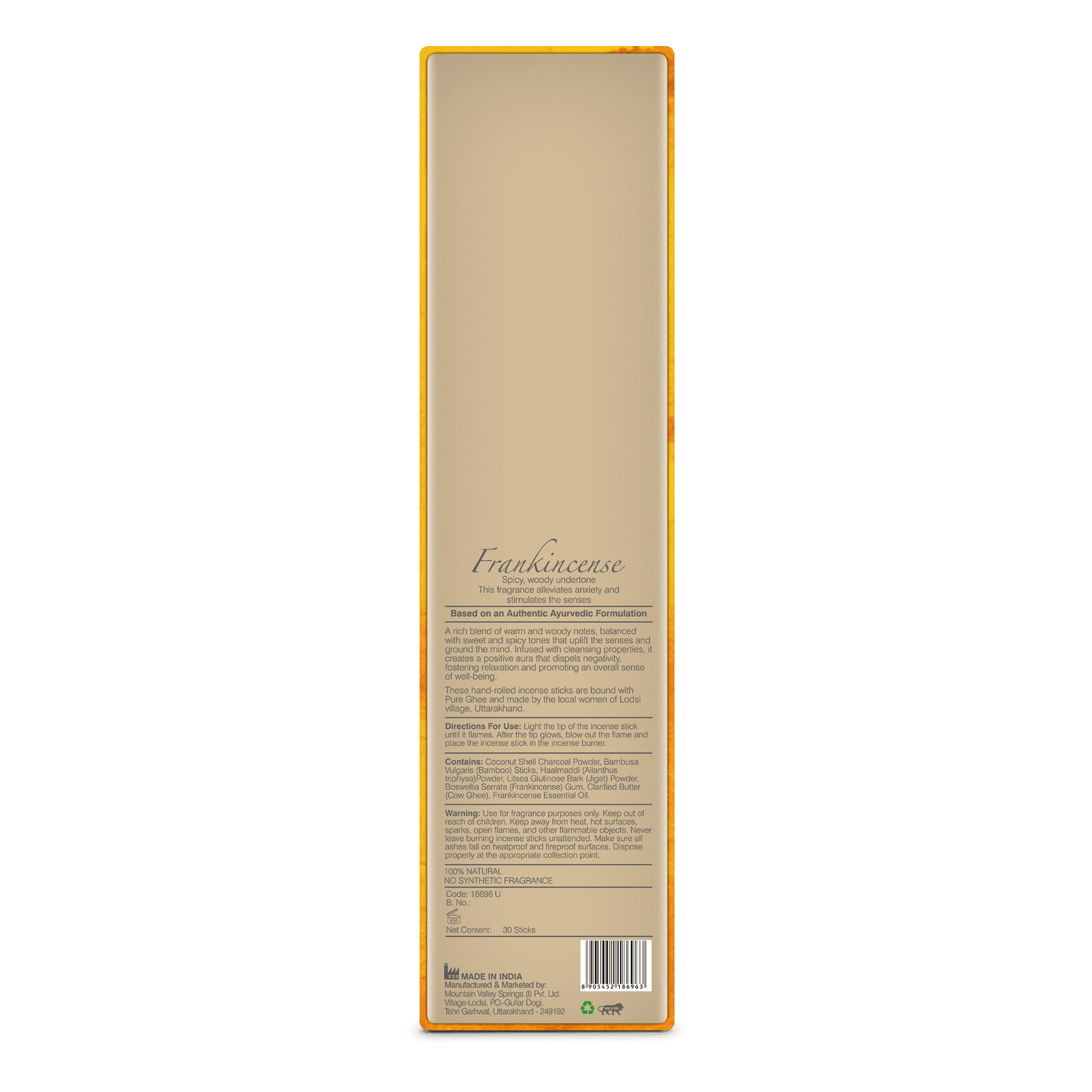 Forest Essentials Frankincense Uplifting. Cleansing. Grounding.  Incense Sticks 30 Sticks