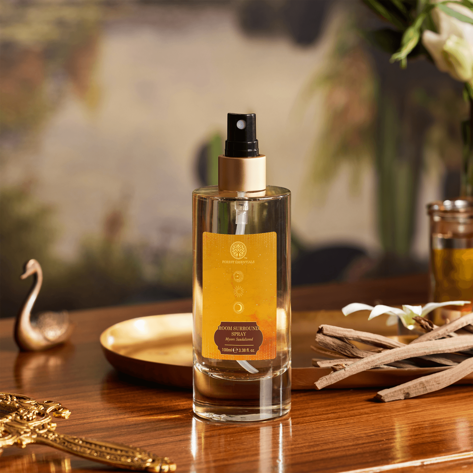 Forest Essentials Room Surround Spray Chandan & Loban Mysore Sandalwood. 100ml
