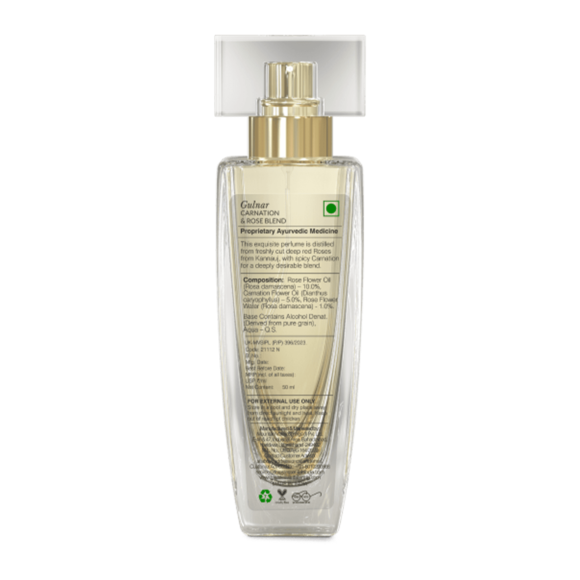 Forest Essentials Intense Perfume Gulnar - Rose & Carnation 50ml