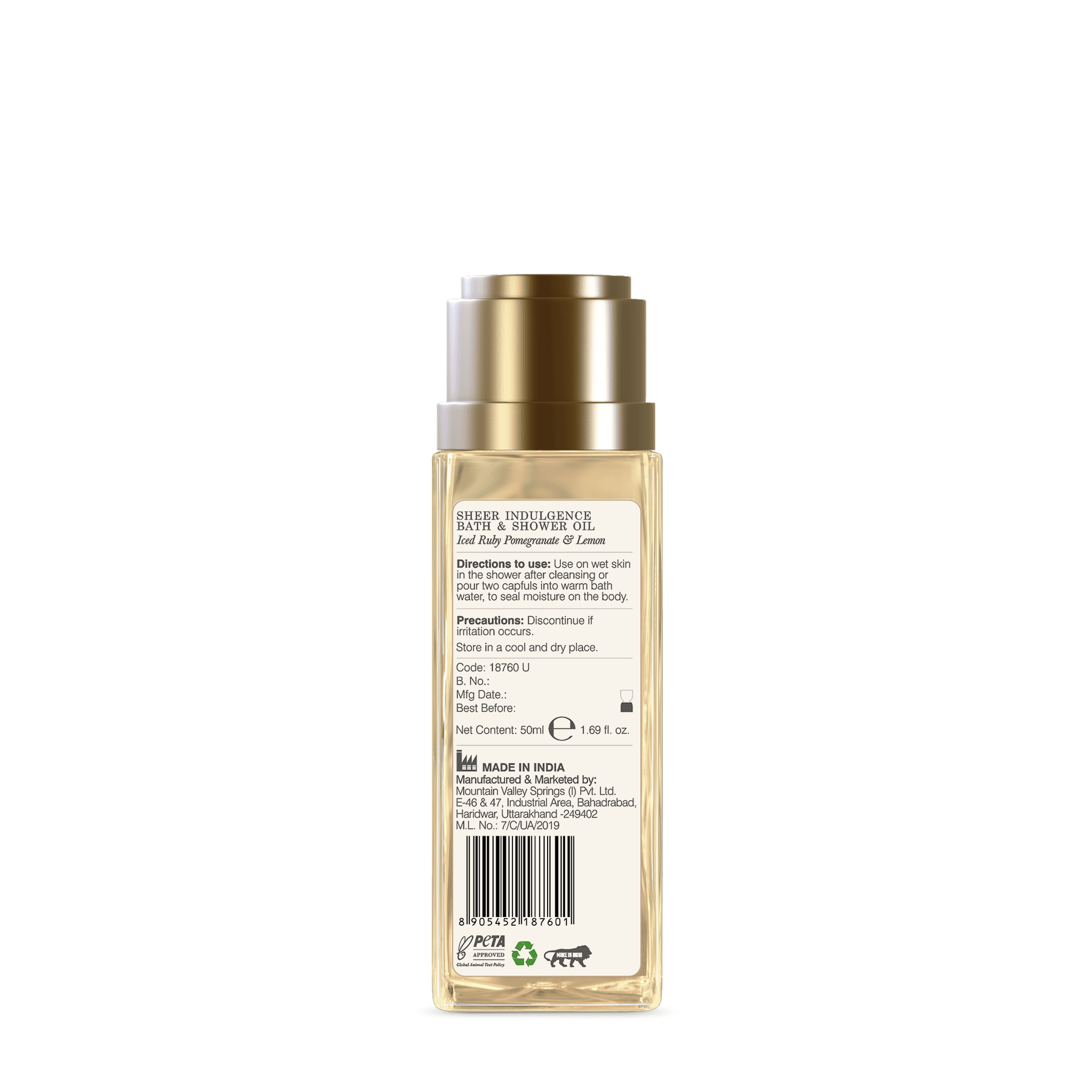 Sheer Indulgence Bath and Shower Oil Iced Ruby Pomegranate & Le 50 ml