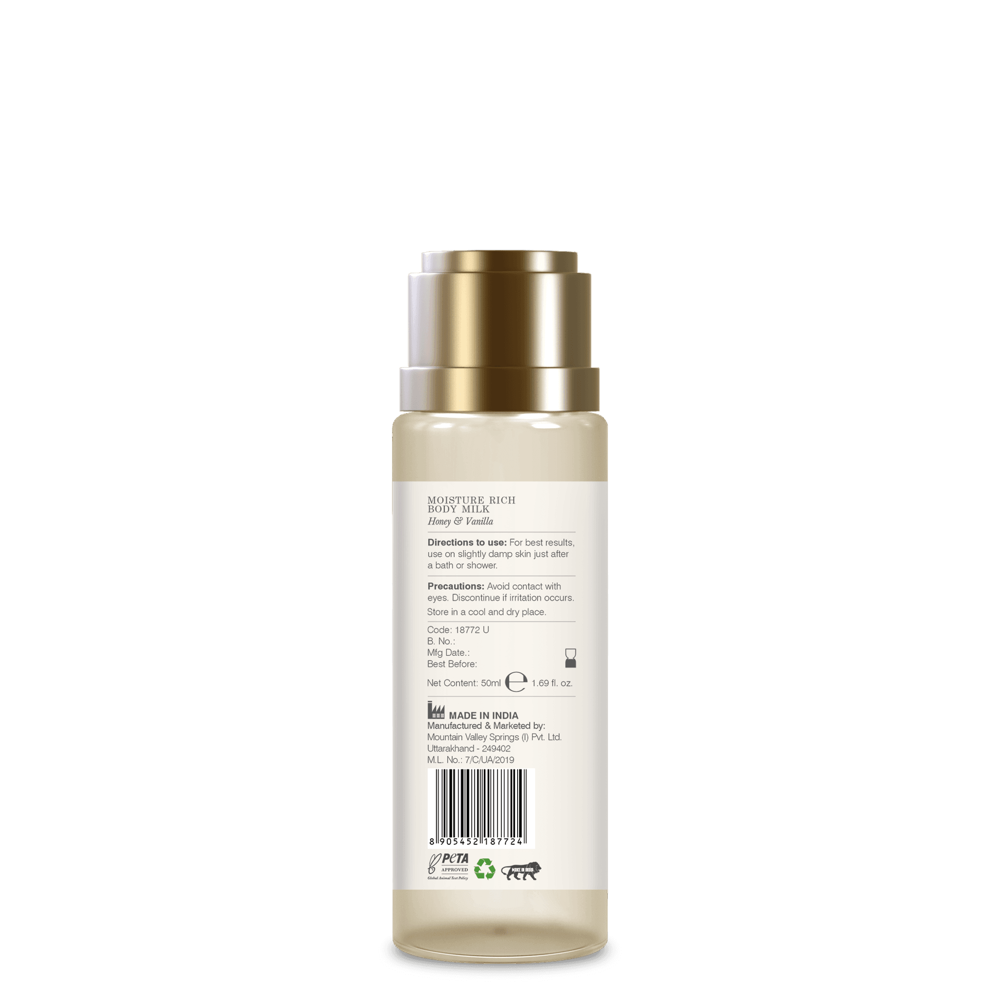 Moisture Rich Body Milk Honey & Vanilla