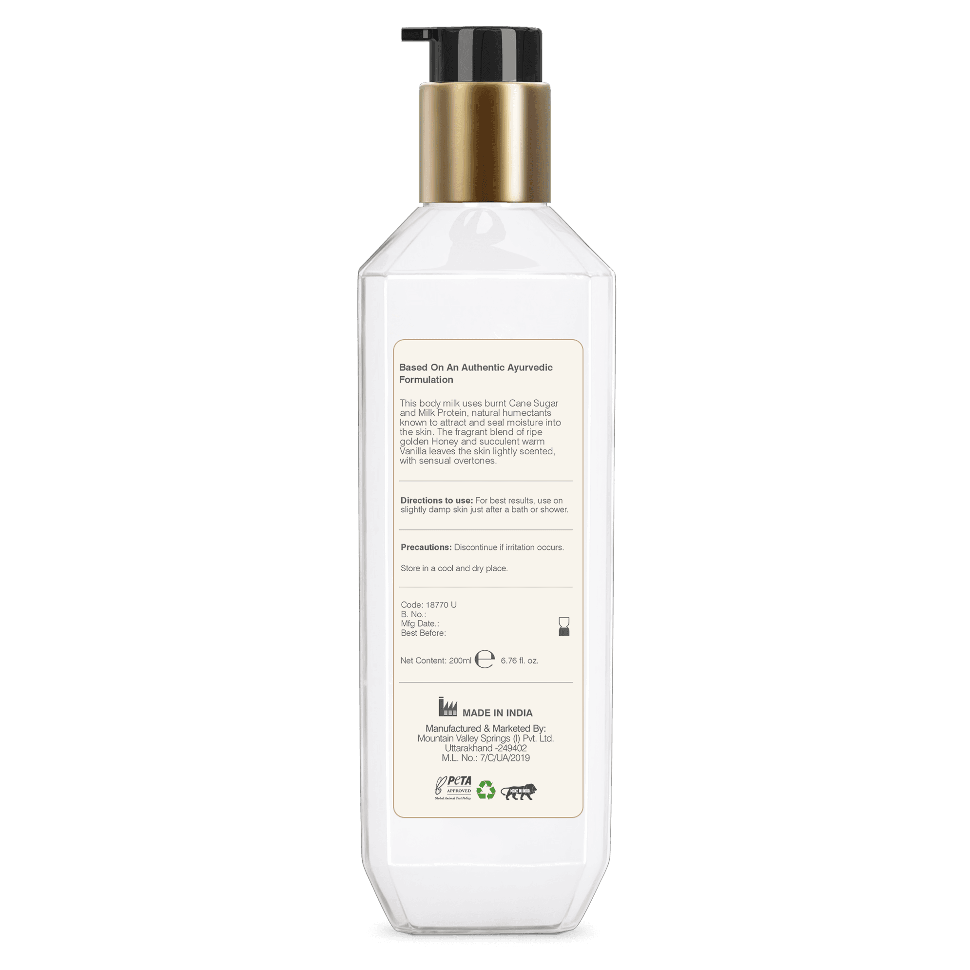 Moisture Rich Body Milk Honey & Vanilla